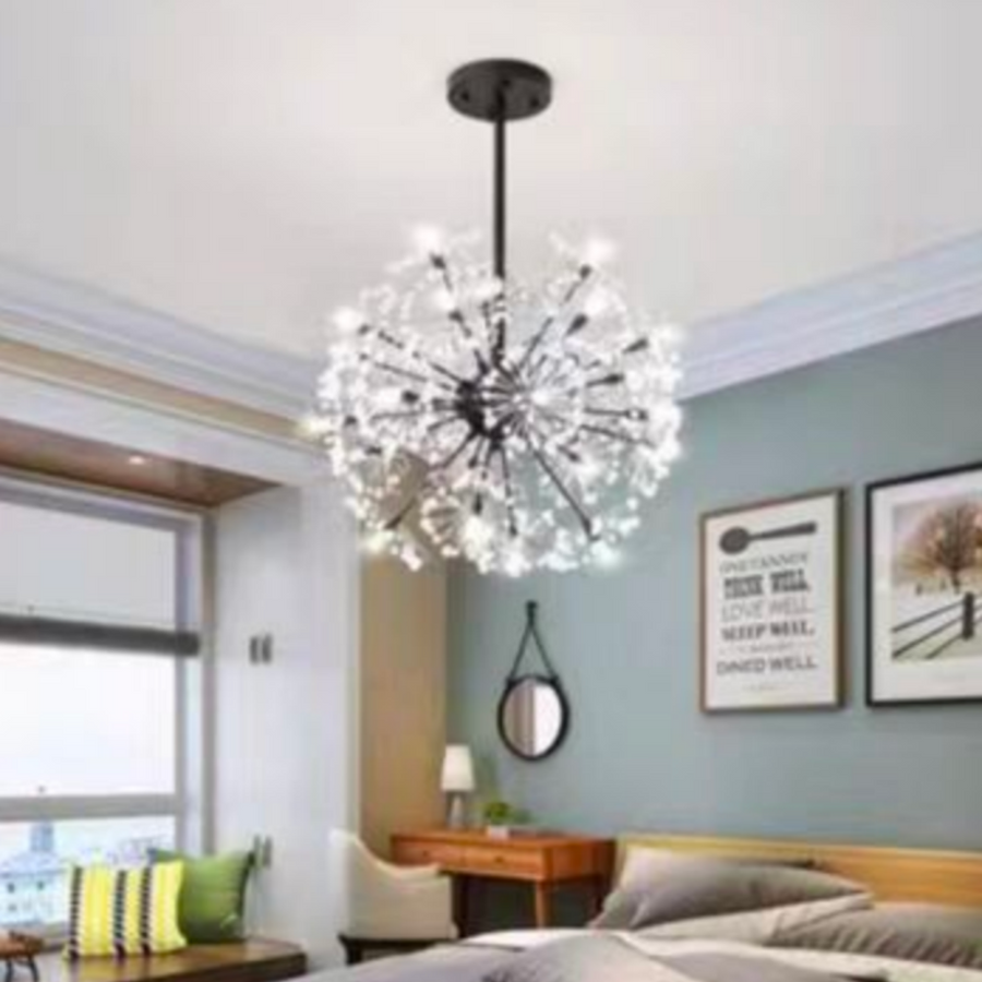 Crystal chandelier petalo amadeo, 49cm diameter, 18xg4, black