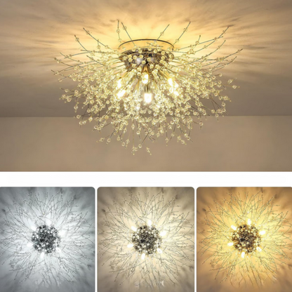 RONDO Vivace Crystal Chandelier, 6x G9, 49cm, Gold