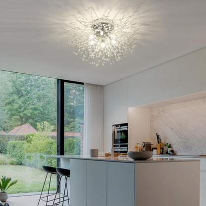 RONDO Vivace Crystal Chandelier, 6x G9, 49cm, Gold