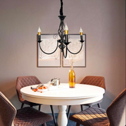 Mioara Crystal chandelier, 3xe14, black, adjustable height