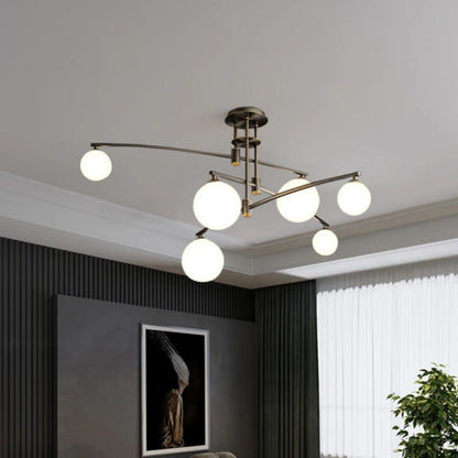 Faustino chandelier, 6x G9, metal, black