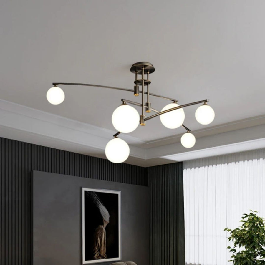 Faustino chandelier, 6x G9, metal, black