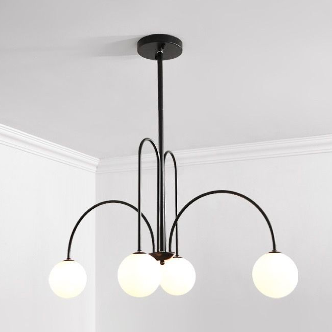 Torino Chandelier, 5*E27, Black, Metal