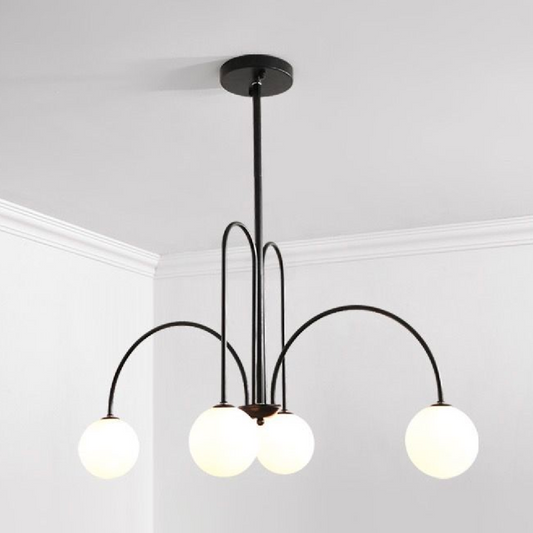 Torino Chandelier, 5*E27, Black, Metal