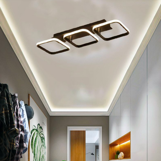 LED LED VERTEX GRID PARALAL, 32W, 3 squares cold/hot/neutral light, black