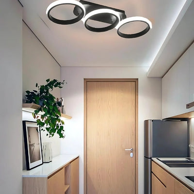 LED LED LED ELIO TSCANO, 24W, 3 circles, cold/hot/neutral light, black black