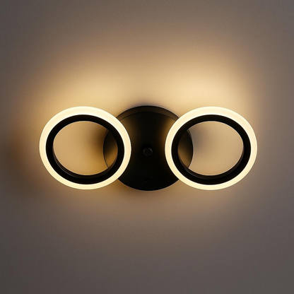 LED LED MARA, 19W, 2 circles, neutral light, black
