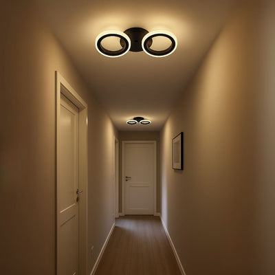 LED LED MARA, 19W, 2 circles, neutral light, black
