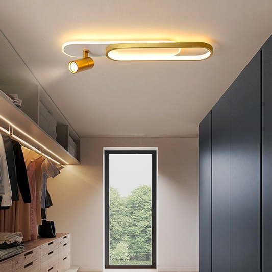 Camilla LED chandelier, 49W, cold/hot light/neutral adjustable acrylic and white and golden projector