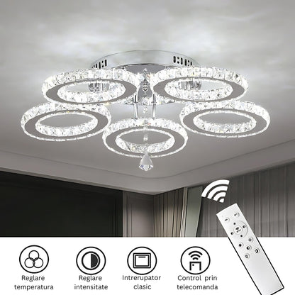 LED Chandelier with Remote Control and Anubis Crystal 61W