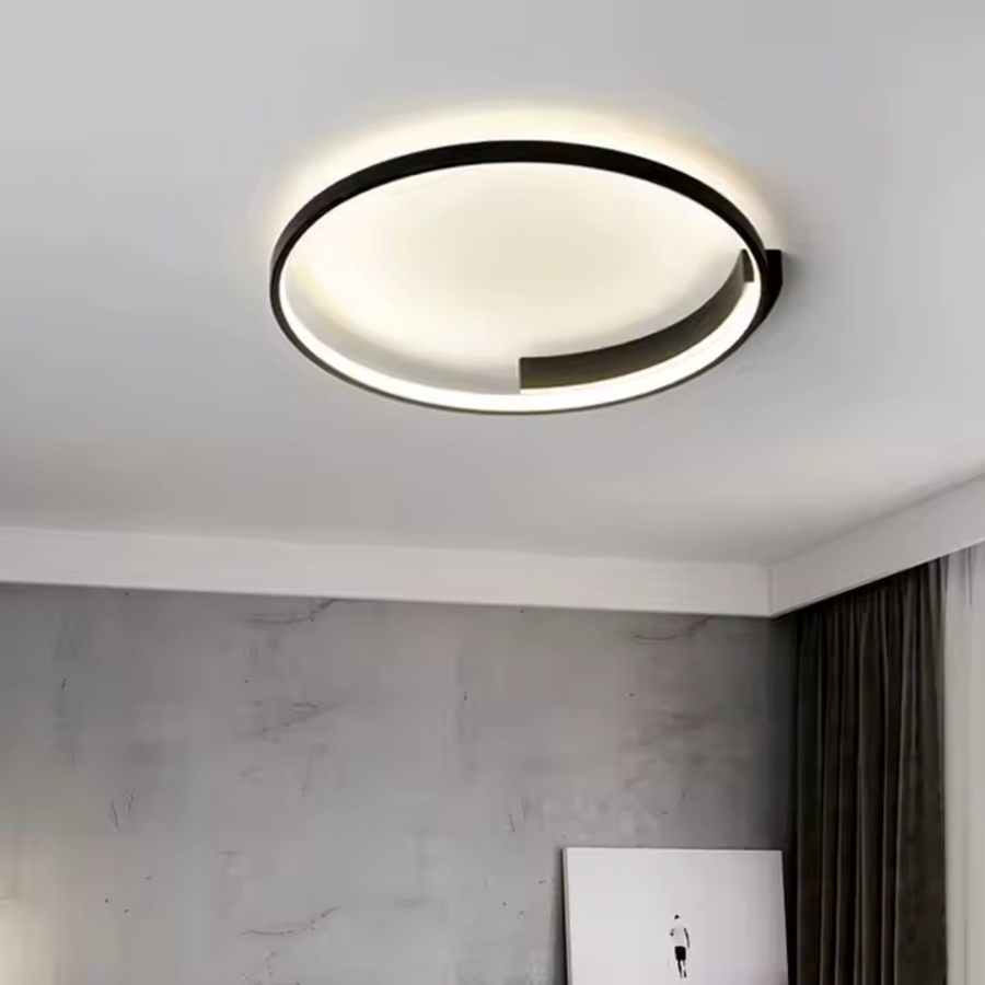 LED chandelier with Letizia remote control, 33W, 1 circle, cold/hot/neutral light, unstable, black