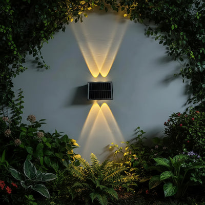 Solaris Exterior LED wall lamp, 4 light sources, Warm Light, Black