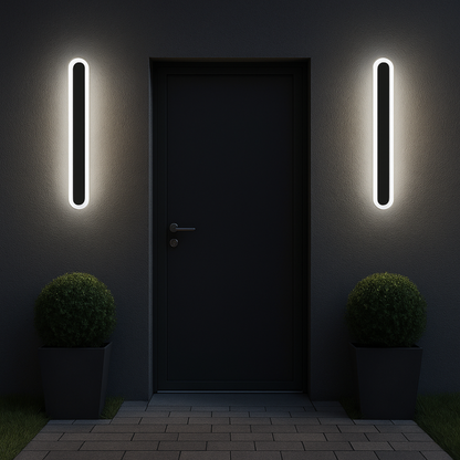 Vortex Outdoor LED Wall Light, Black