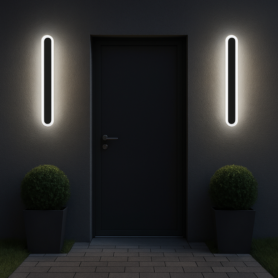 Vortex Outdoor LED Wall Light, Black