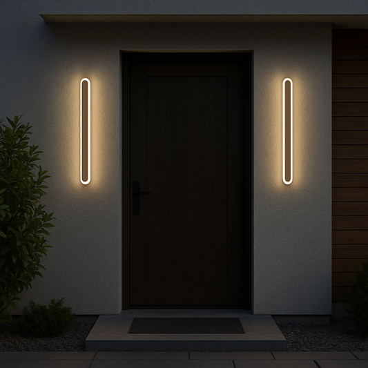 Luna Outdoor LED Wall Lamp, White