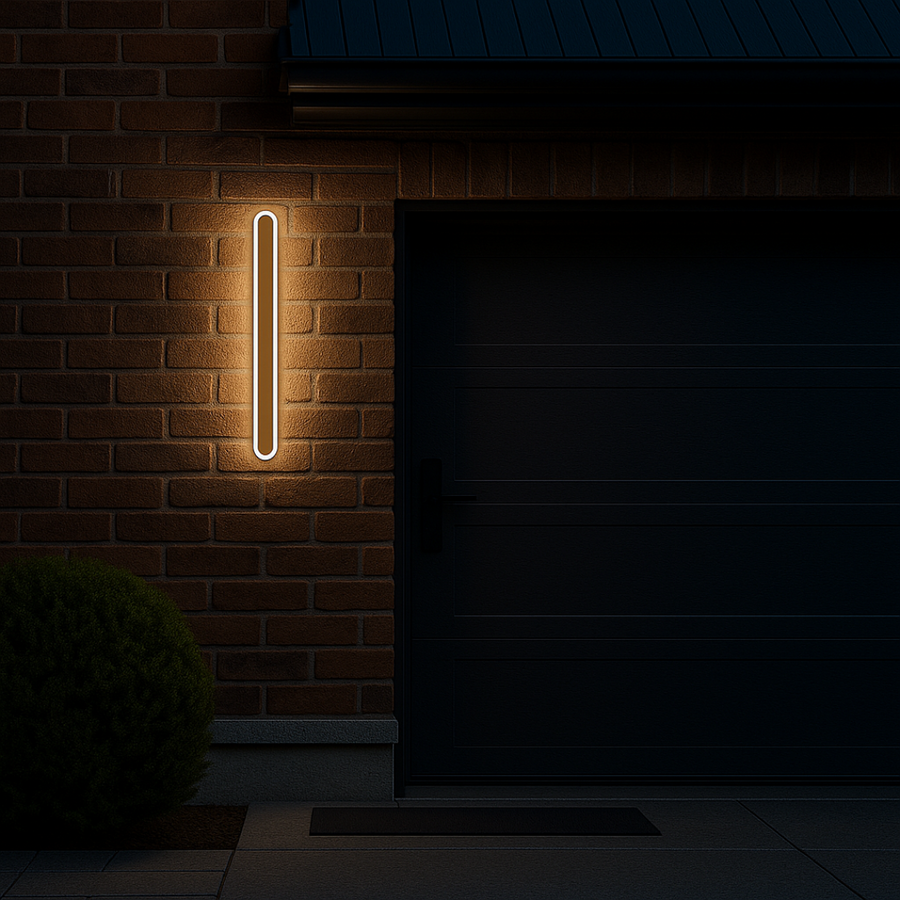 Luna Outdoor LED Wall Lamp, White