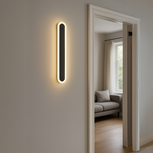 Tian Outdoor LED Wall Lamp, Black