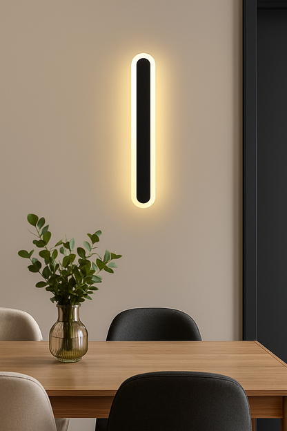 Nova Outdoor LED Wall Light, 25W, Black