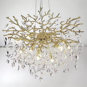 WALTZ Rhapsody Crystal Chandelier, 5x G9, Gold, 45cm, Adjustable Height
