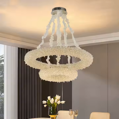 Crystal Chandelier, PRAGUE Imperio, 80W, Diameter 71cm, Cold/Warm/Neutral Light, Gold, Adjustable Height