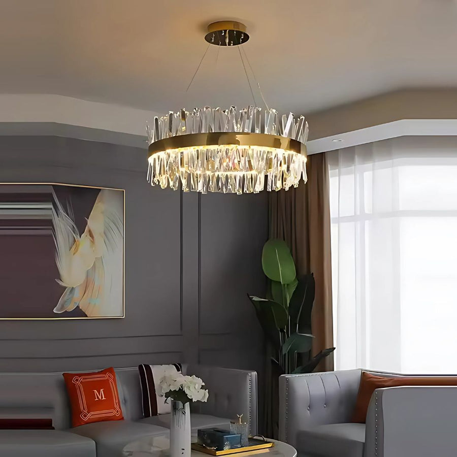 Giuseppe LED Chandelier with Remote Control, Dimmable, Diameter 80cm, Gold