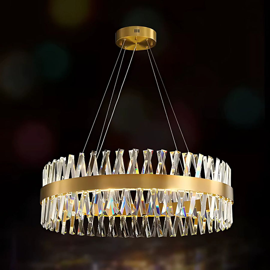 Giuseppe LED Chandelier with Remote Control, Dimmable, Diameter 80cm, Gold