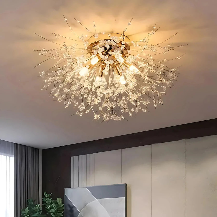 RONDO Vivace Crystal Chandelier, 5x G9, 38cm, Gold
