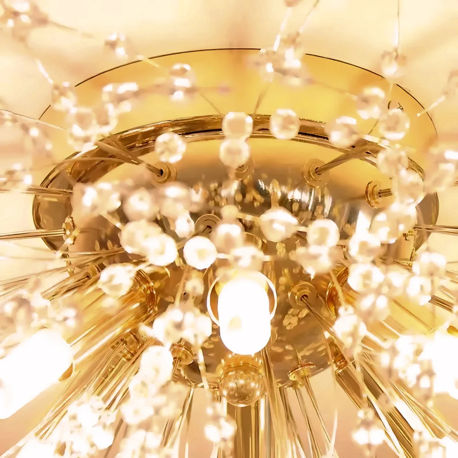 RONDO Vivace Crystal Chandelier, 5x G9, 38cm, Gold