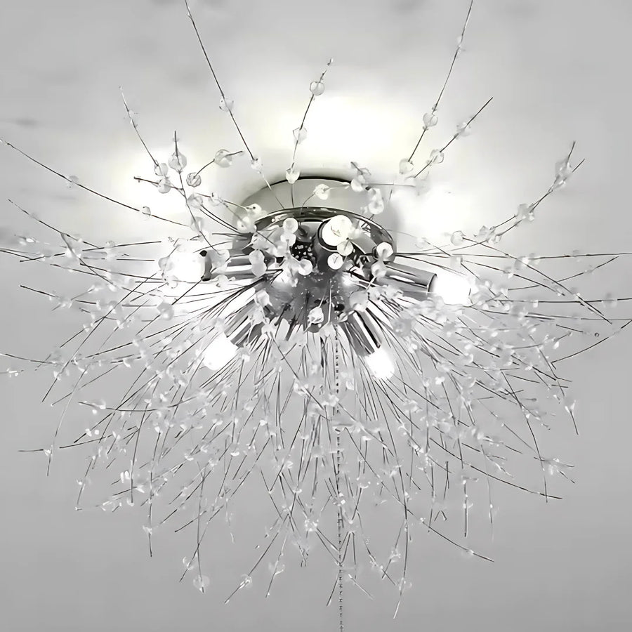 Crystal chandelier RONDO Vivace, 6x G9, Chrome, 49cm