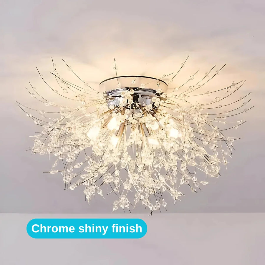 Crystal chandelier RONDO Vivace, 6x G9, Chrome, 49cm