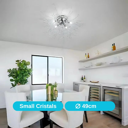 Crystal chandelier RONDO Vivace, 6x G9, Chrome, 49cm