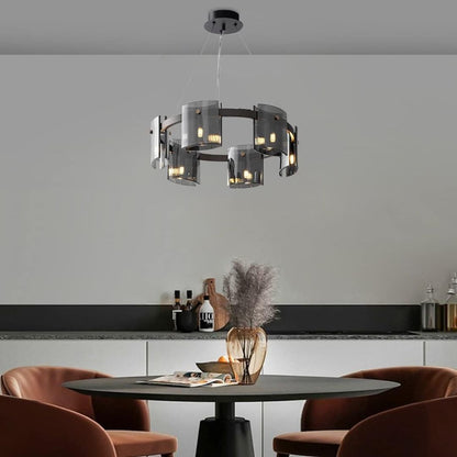 Mathew Crystal Chandelier 6x E14 Black