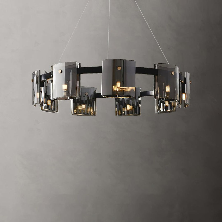 Mathew Crystal Chandelier 9x E14 Black