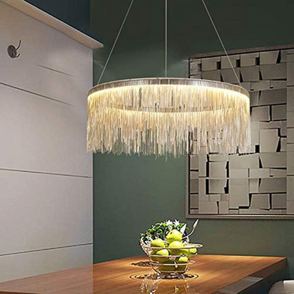 Tobias LED Chandelier with Remote Control, Dimmable, Diameter 50cm, Chrome