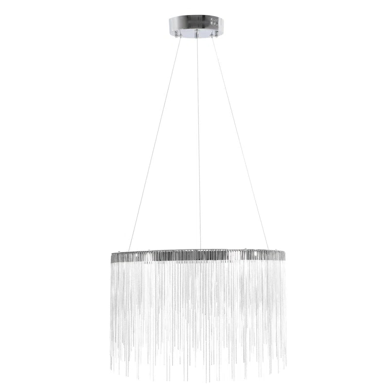 Tobias LED Chandelier with Remote Control, Dimmable, Diameter 50cm, Chrome