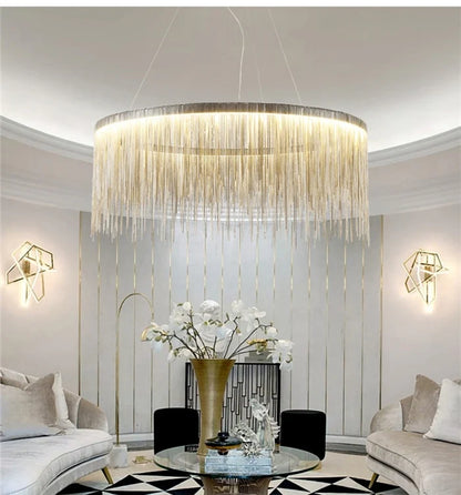 Tobias LED Chandelier with Remote Control, Dimmable, Diameter 50cm, Chrome