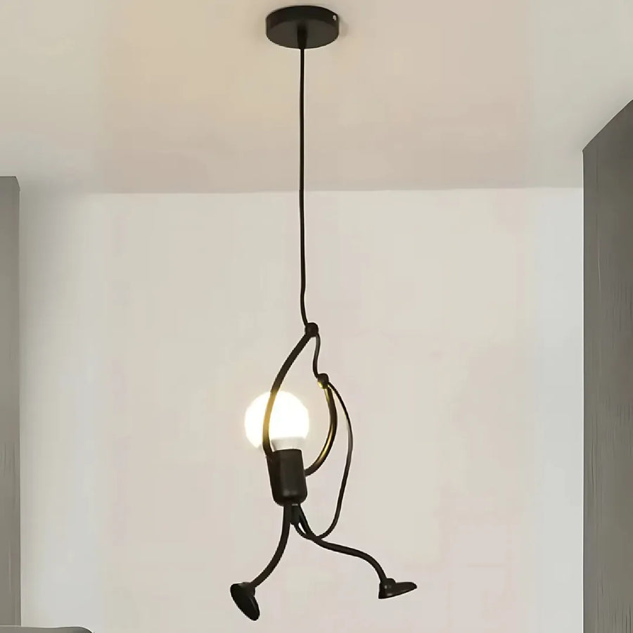 Lustra MODERNA, tip Pendul, FUNTASIA, Figurina, 1xE27, Inaltime Reglabila, Negru
