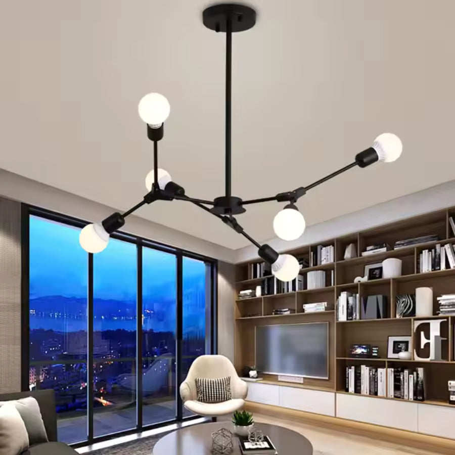 Architek Octa Chandelier, 6x E27, Black, Metal