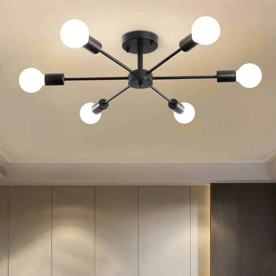 Mikkos Chandelier 6XE27 Black