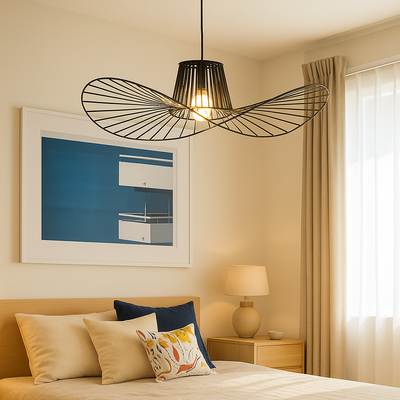 Hanging Chandelier ELIAS 57cm, 1x E27, Metal, Black