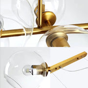 Chandelier with Round Shade, MODEST Grand, 8xE27, Gold, Metal