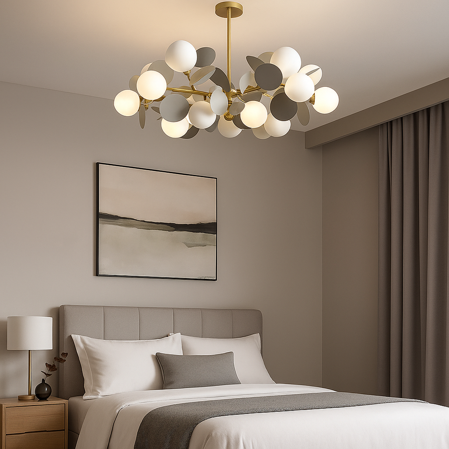 Bjorn Pendant Chandelier, 15x E27, Grey