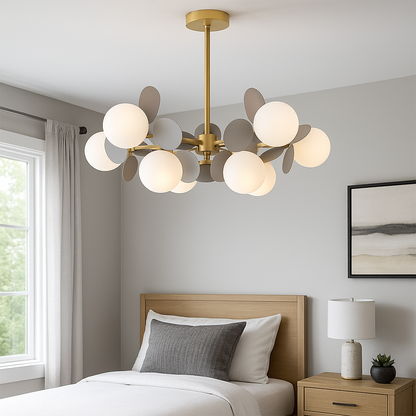 Bjorn Pendant Chandelier, 15x E27, Grey