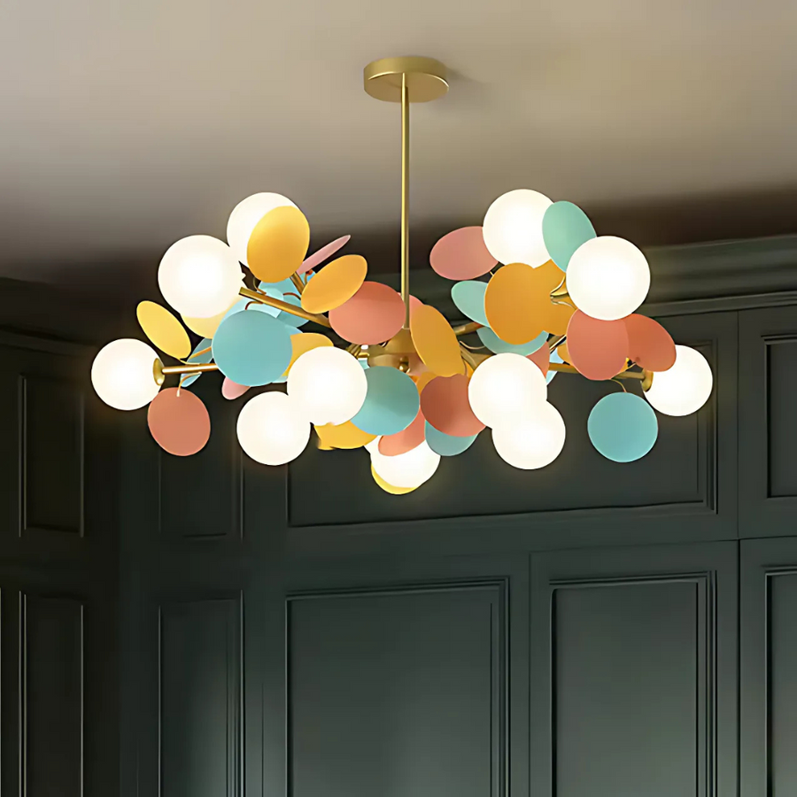 Sven Pendant Chandelier, 15x E27, Multicolor