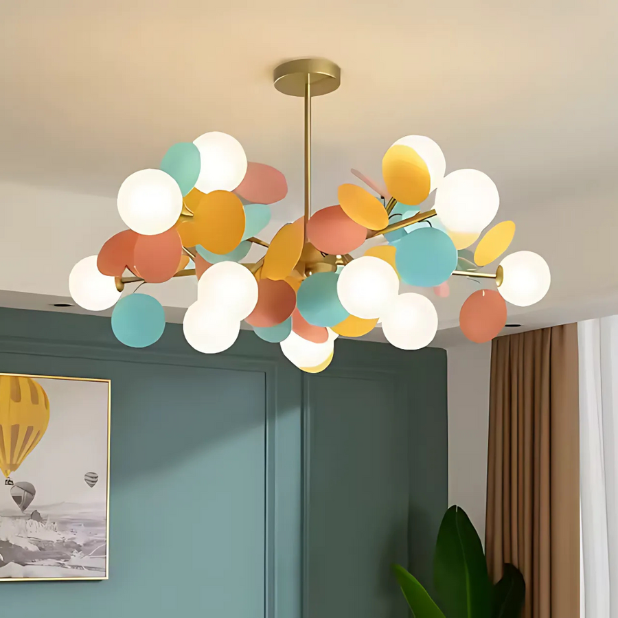 Sven Pendant Chandelier, 15x E27, Multicolor