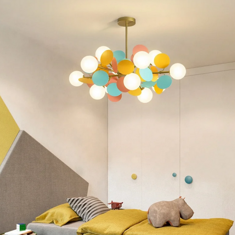 Sven Pendant Chandelier, 15x E27, Multicolor