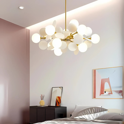 Nils Pendant Chandelier, 15x E27, White