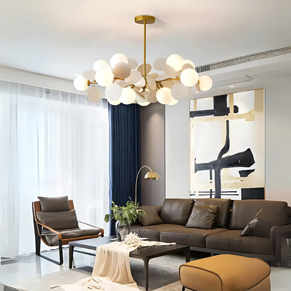 Nils Pendant Chandelier, 15x E27, White