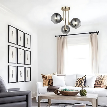 Giovanni Chandelier, 3x G9, Gold, Dark Grey Shade