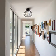 Monica Chandelier 1XE27, Black, Metal and Glass